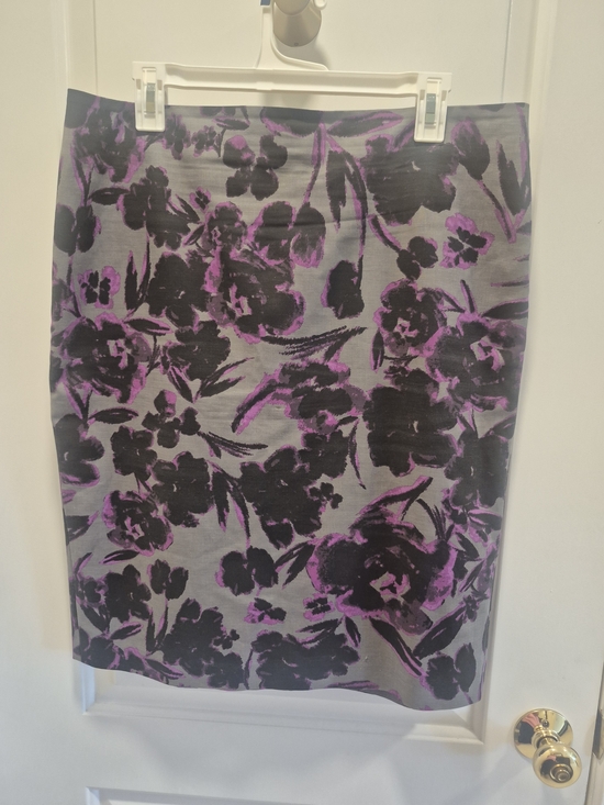Lord & Taylor Dresses & Skirts - Lord & Taylor Pencil Skirt with Black and Purple Floral Print